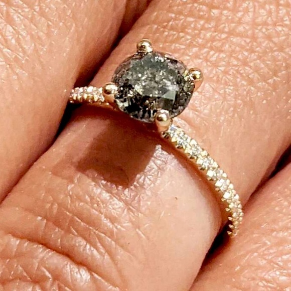 SALE 18k Stamped Gold Filled Elegant Smokey Quartz Crystal Ring (Size 6) - Picture 4 of 6